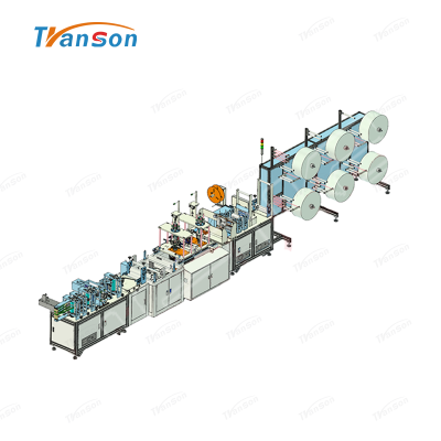 Folded KN95 Surgical Face Mask Fully Automatic Production Line Face Mask Making Machine